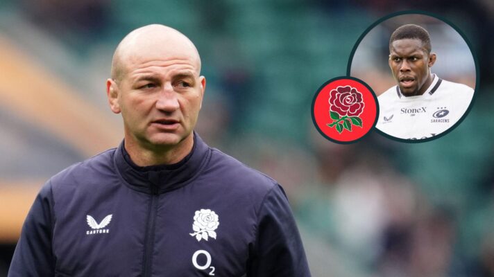 A two layered image of Steve Borthwick and Maro Itoje