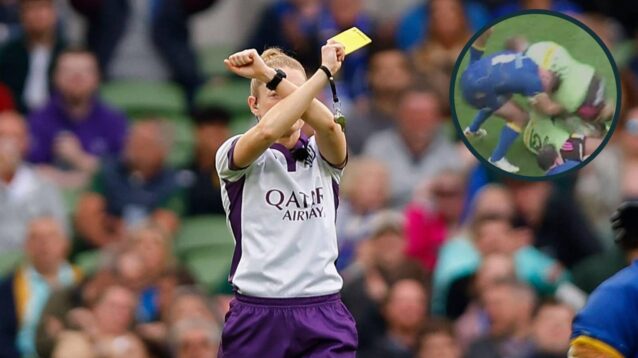 Hollie Davidson sends Ruan Ackermann's actions for a review and an inset of the incident.