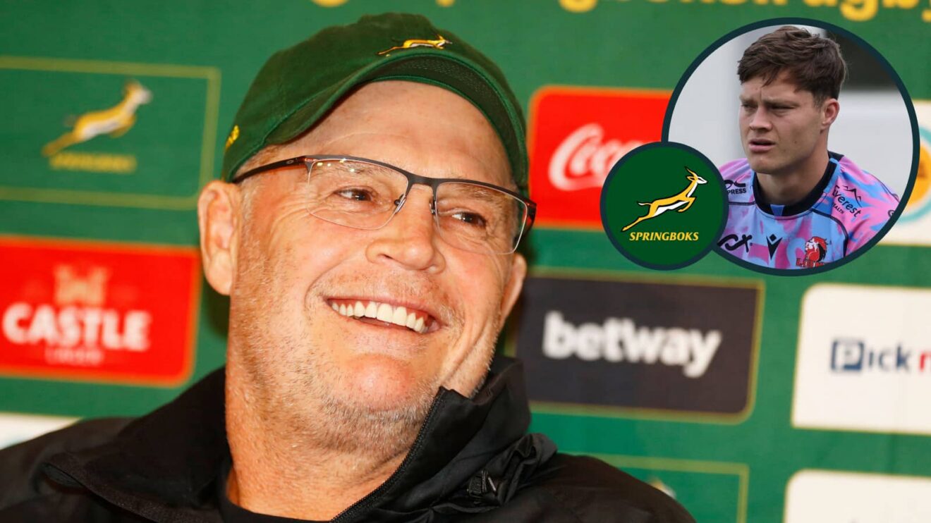 Springboks head coach Rassie Erasmus and Lions full-back Quan Horn (inset).