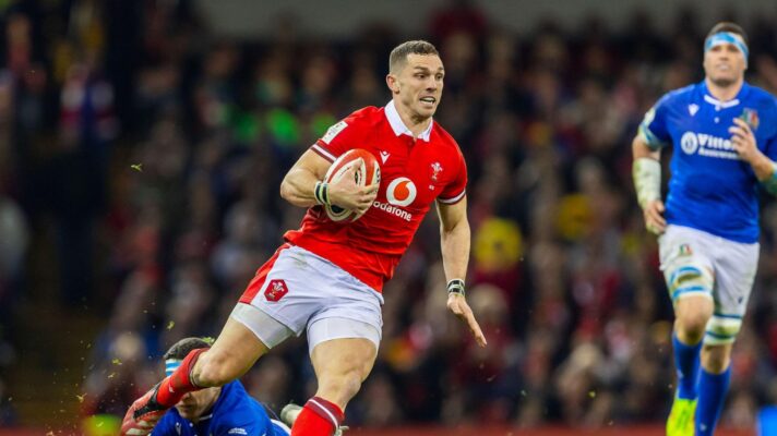 George North in action for Wales