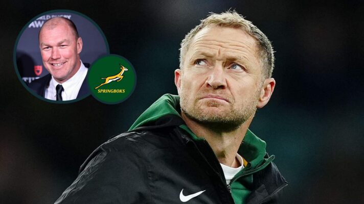 Springboks assistant coach Tony Brown and an inset of Schalk Burger
