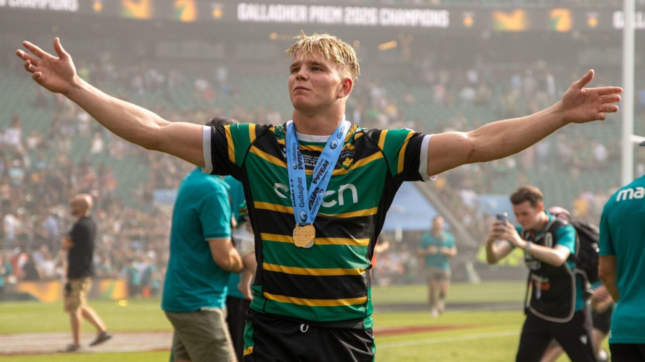 Henry Pollock after the 2026 PREM Rugby final