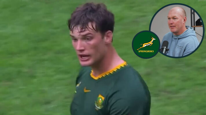 Springboks youngster Riley Norton and an inset of Schalk Burger