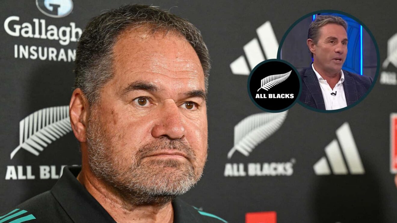 All Blacks head coach Dave Rennie and former Test scrum-half Justin Marshall (inset).