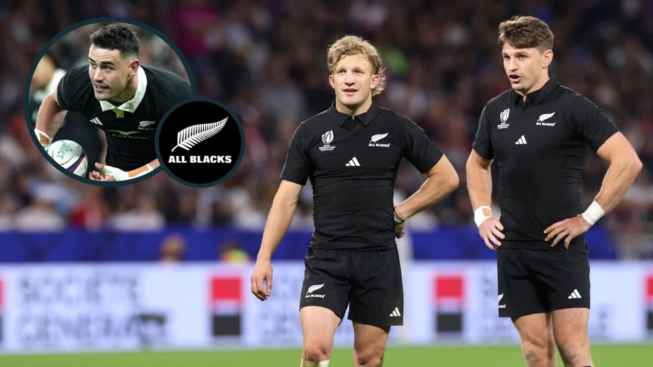 All Blacks playmakers Damian McKenzie and Beauden Barrett, and fellow Test star Will Jordan (inset).