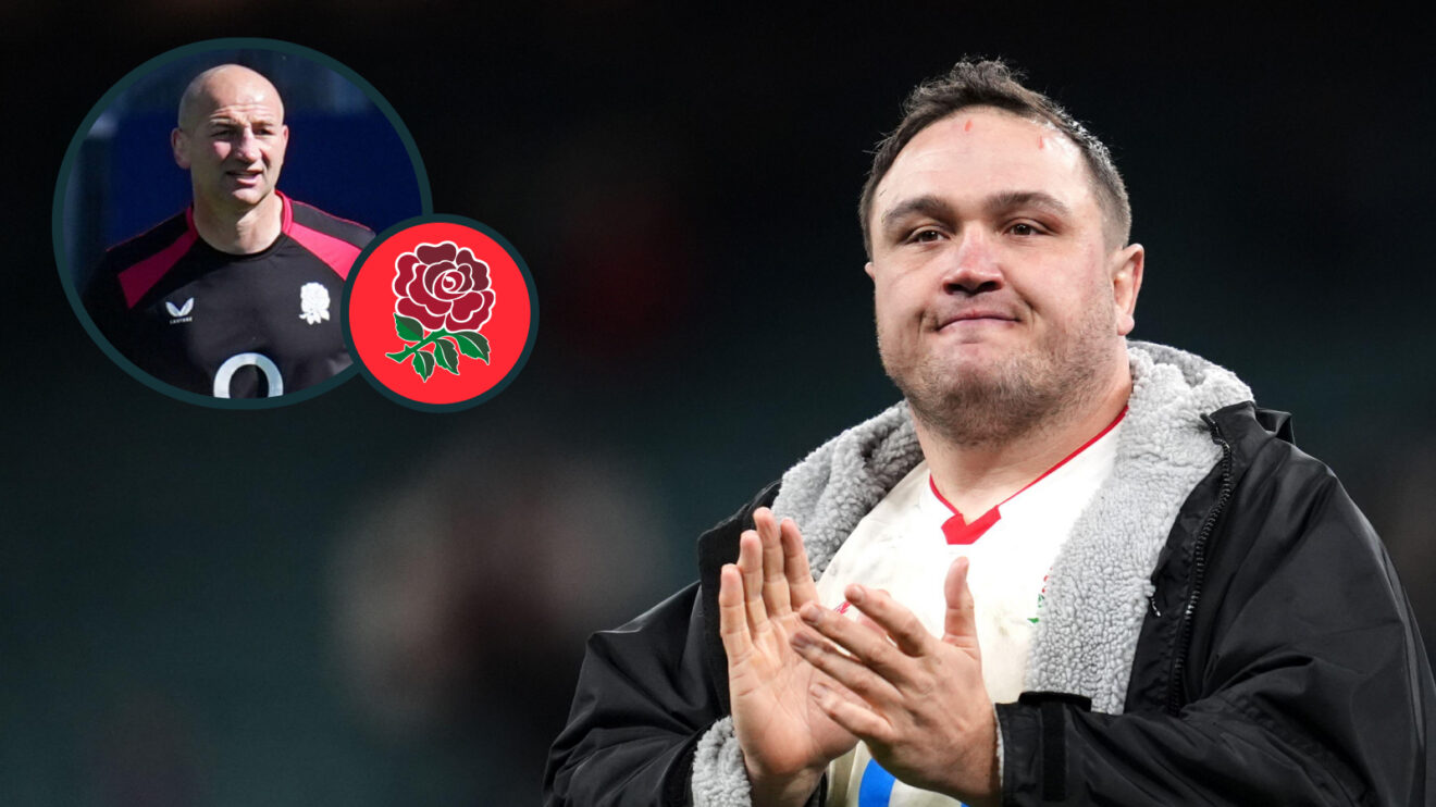 England captain Jamie George and head coach Steve Borthwick.