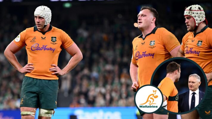 two layer image of the Wallabies and Joe Schmidt