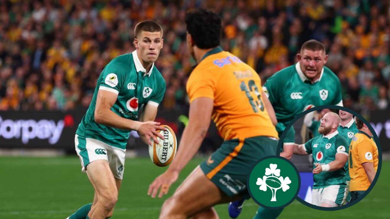 two layer image of ireland versus australia