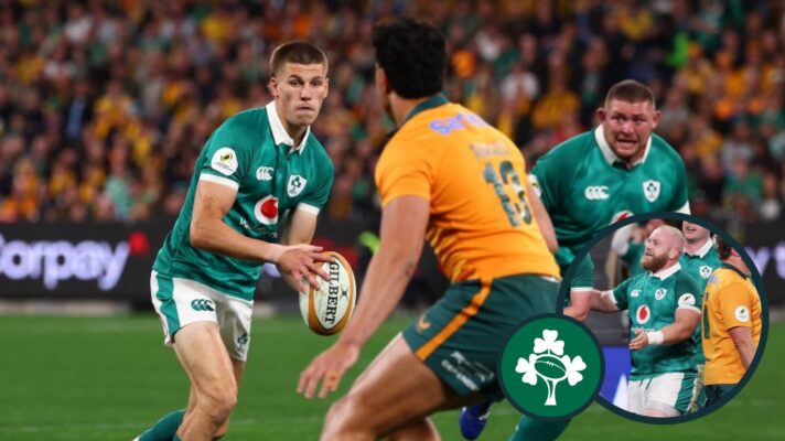 two layer image of ireland versus australia