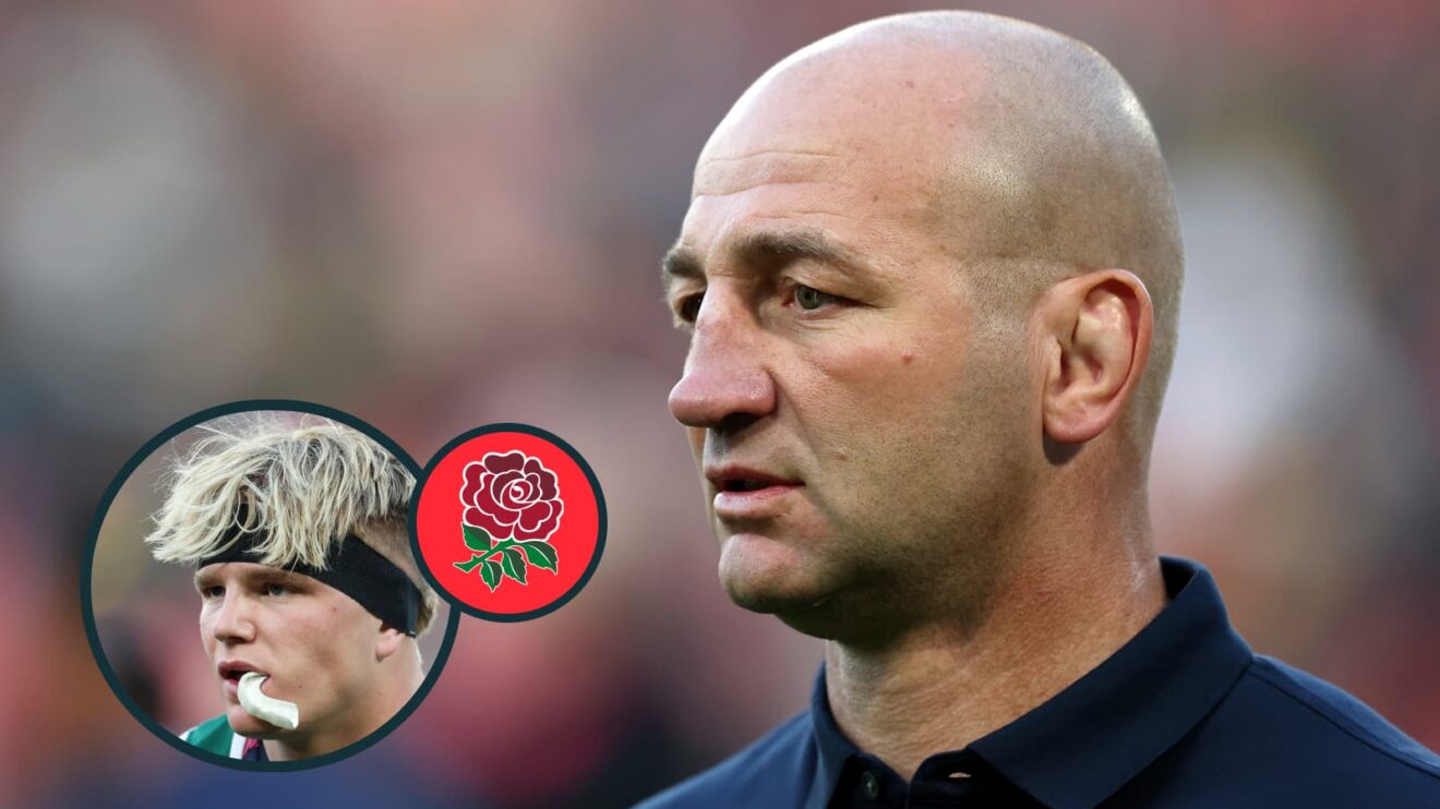 two layer image of Steve Borthwick's England