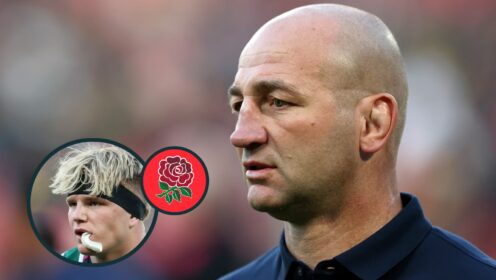 two layer image of Steve Borthwick's England