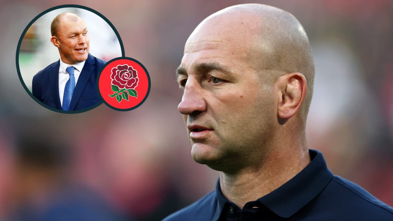 England head coach Steve Borthwick and an inset of Schalk Burger