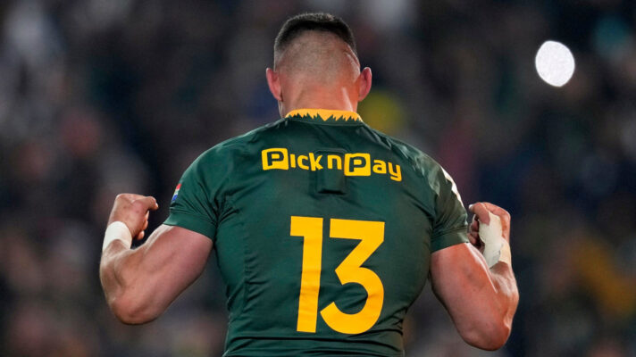 Back of Springboks centre Jesse Kriel.