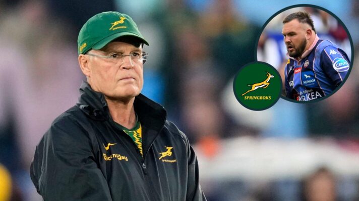 A two layered image of Rassie Erasmus and Carlu Sadie
