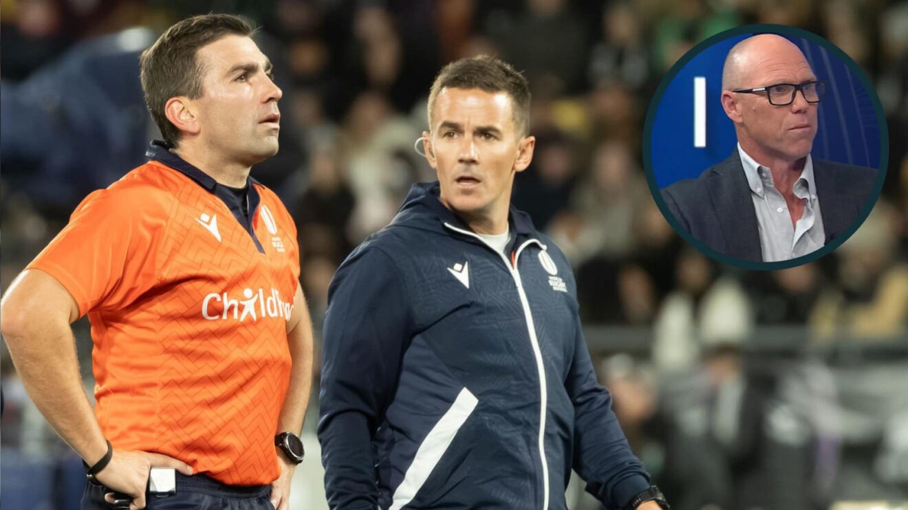 All Blacks v Italy officials and former New Zealand star Jeff Wilson (inset).