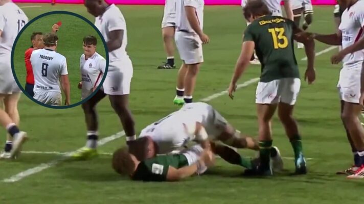 Seb Kelly's headbutt on Luan Giliomee during the Junior World Championship.