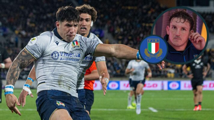 A two layered image of Tommaso Menoncello and Michele Lamaro