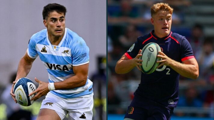 Tomas Albornoz faces off with Fin Smith on Saturday.