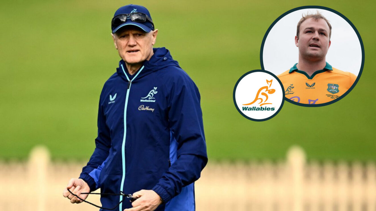 Wallabies head coach Joe Schmidt and captain Harry Wilson (inset).