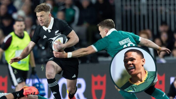 All Blacks full-back Damian McKenzie and Springboks wing Jaco Williams (inset) shone for their respective sides.
