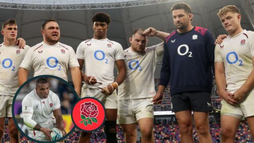 two layer image of England rugby
