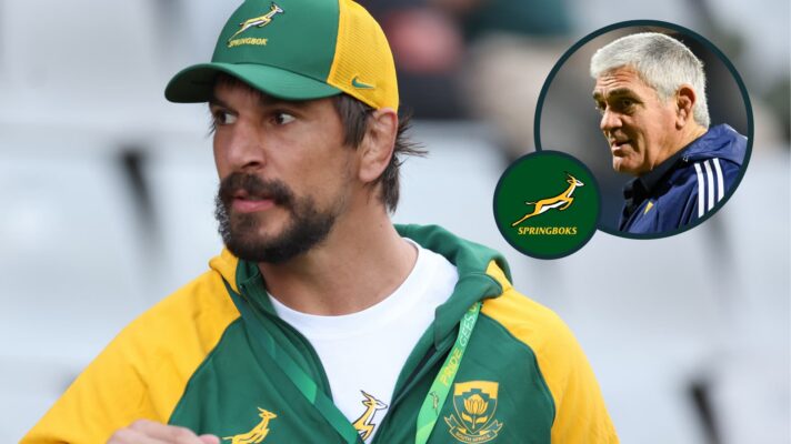 Eben Etzebeth and an inset of ex-Springboks boss Nick Mallett.