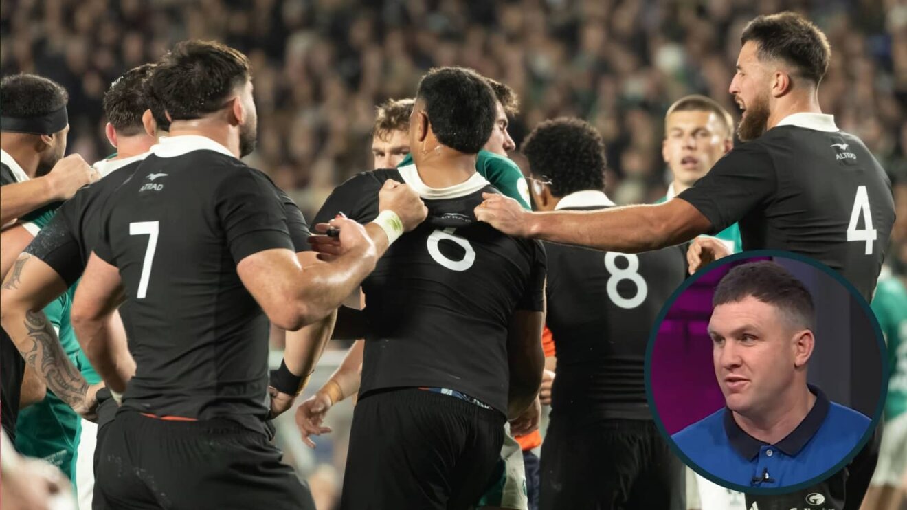 Luke Jacobson alongside All Blacks team-mates and former Test hooker James Parsons (inset).