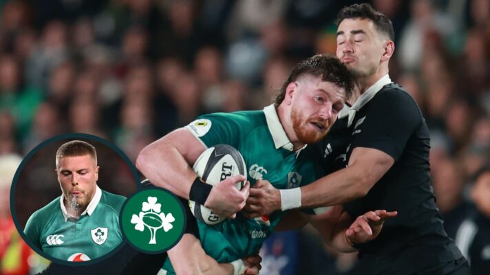 two layer image of Ireland rugby