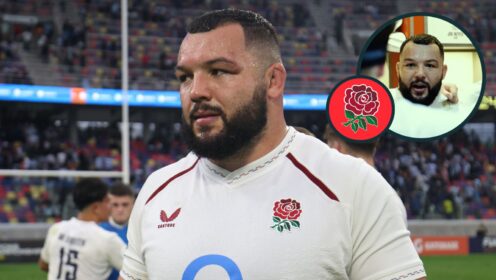 two layer image of England's Ellis Genge