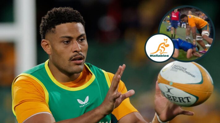 two layer image of Wallabies rugby