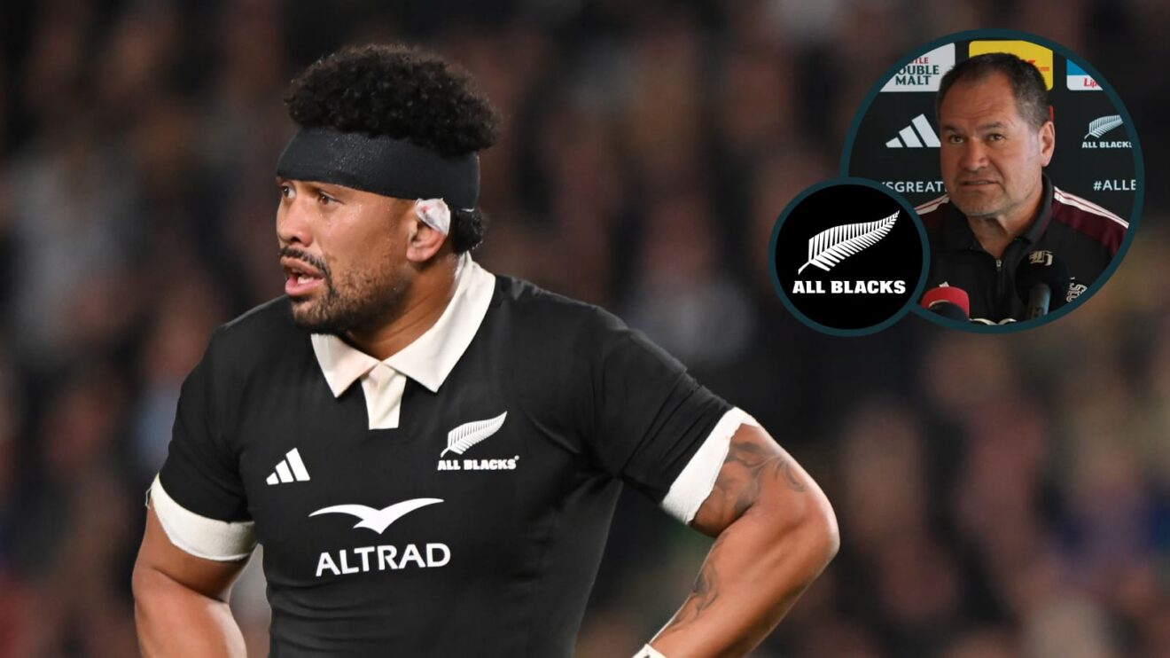 All Blacks captain Ardie Savea and an inset of head coach Dave Rennie.