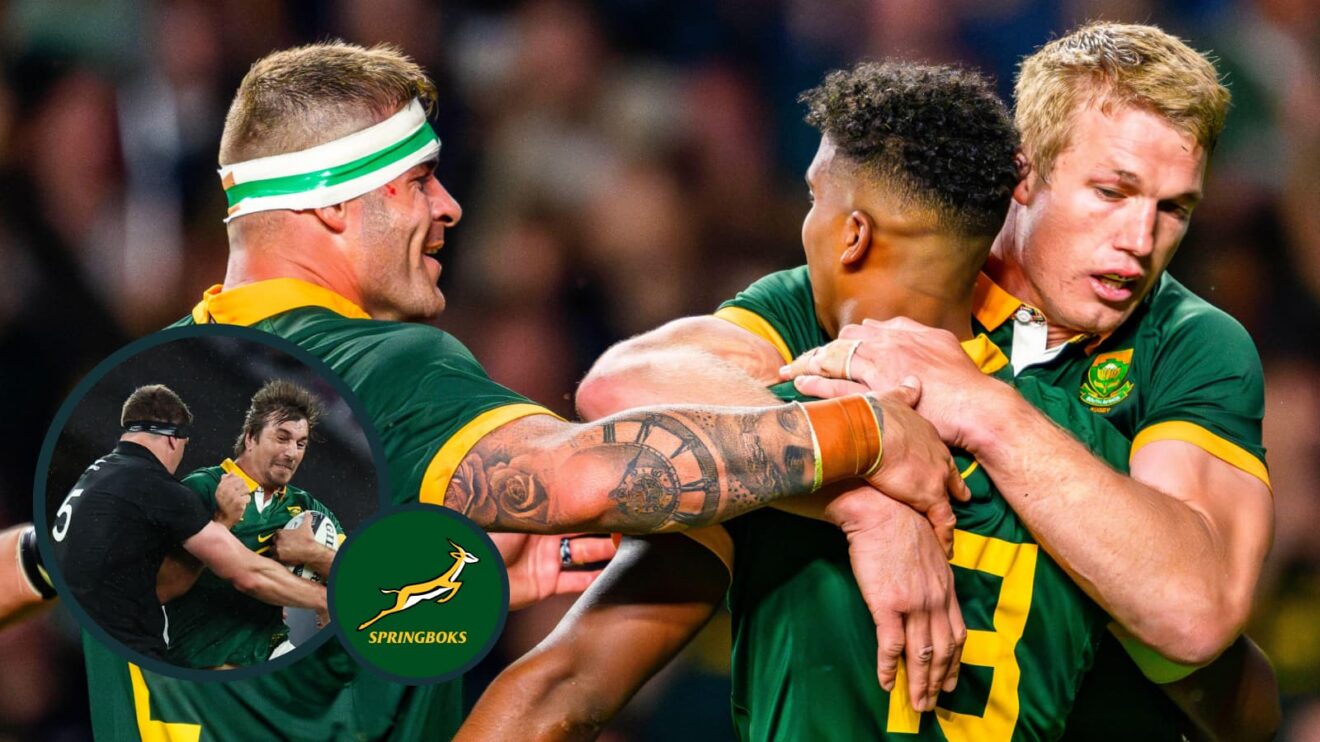 Two layer image of Springboks and Eben Etzebeth