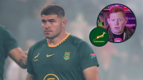 Springboks Malcolm Marx and Steven Kitshoff