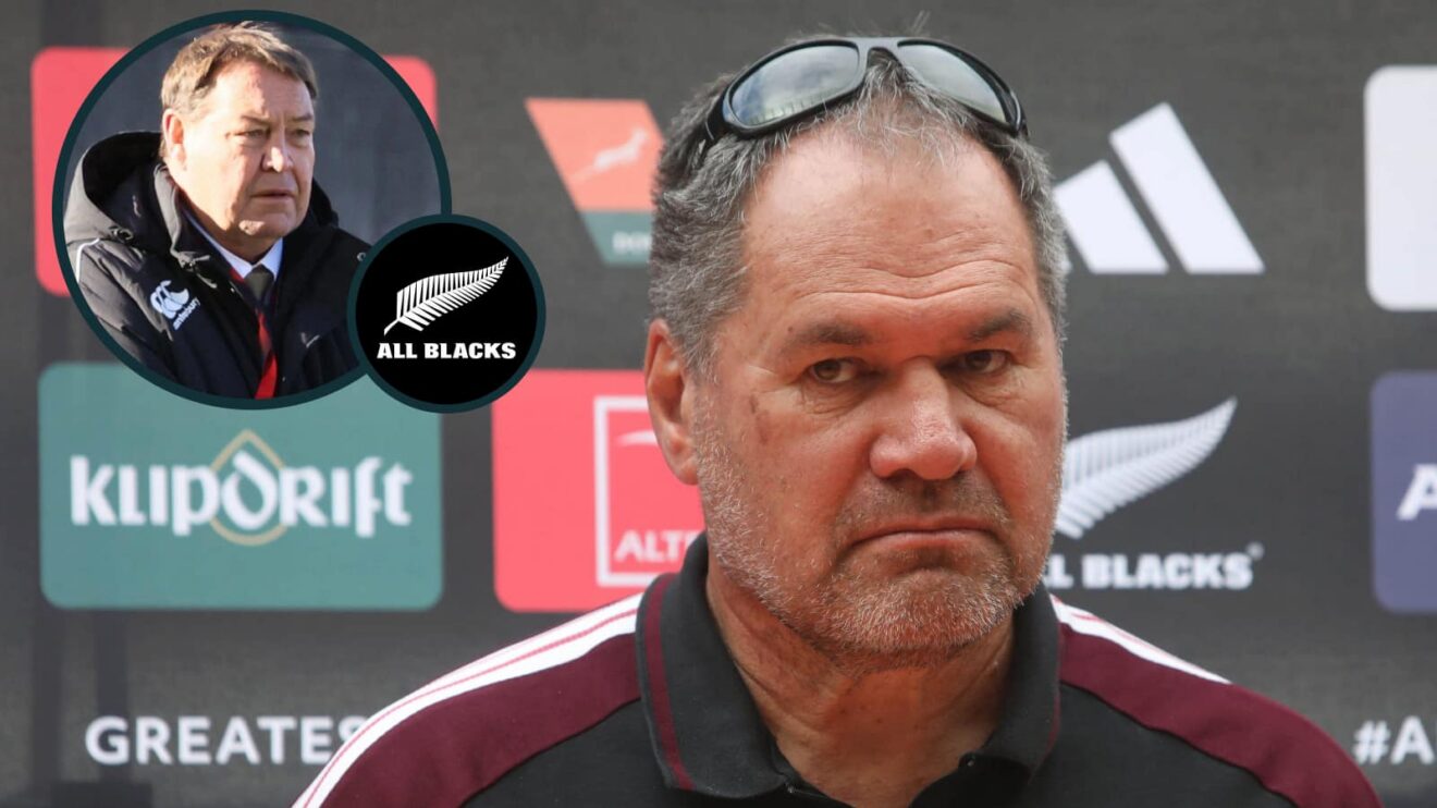 All Blacks head coach Dave Rennie and former New Zealand boss Sir Steve Hansen (inset).