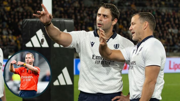 Nika Amashukeli, Karl Dickson and Angus Gardner are three of the four Test referees.