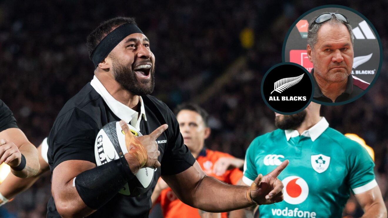 A two layered image of Dave Rennie and Patrick Tuipulotu