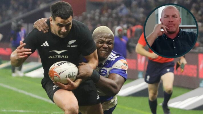 An understrength All Blacks taking on the Stormers and Springboks legend Schalk Burger (inset).