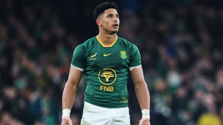 Sacha Feinberg-Mngomezulu in action for the Springboks.