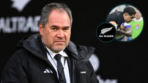 All Blacks head coach Dave Rennie and centre Anton Lienert-Brown (inset), who was yellow carded against the Stormers.
