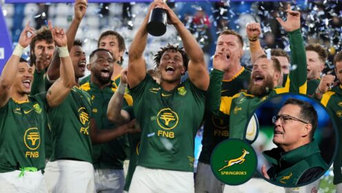 Springboks celebrate win over Argentina ahead of Rugby's Greatest Rivalry series.