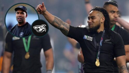 All Blacks great Ma'a Nonu and an inset of Sharks head coach JP Pietersen