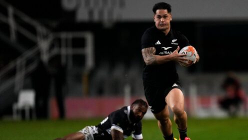 Eight-try All Blacks make statement of intent with crushing victory over hapless Sharks