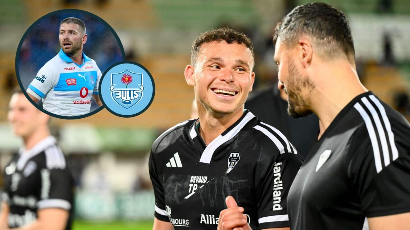 Curwin Bosch and an inset of Springboks and Bulls veteran Willie Le Roux.