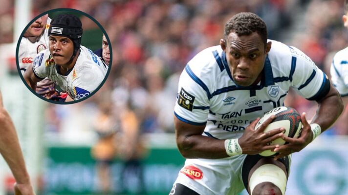 A two layered image of Leone Nakarawa (right) and Treyvon Pritchard (left)