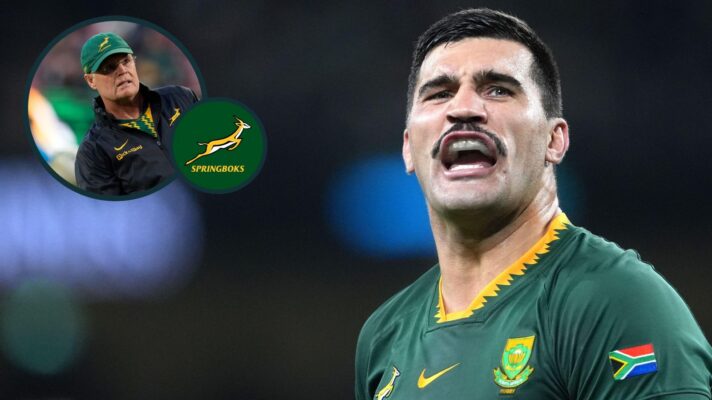 A two layered image of Damian de Allende and Rassie Erasmus