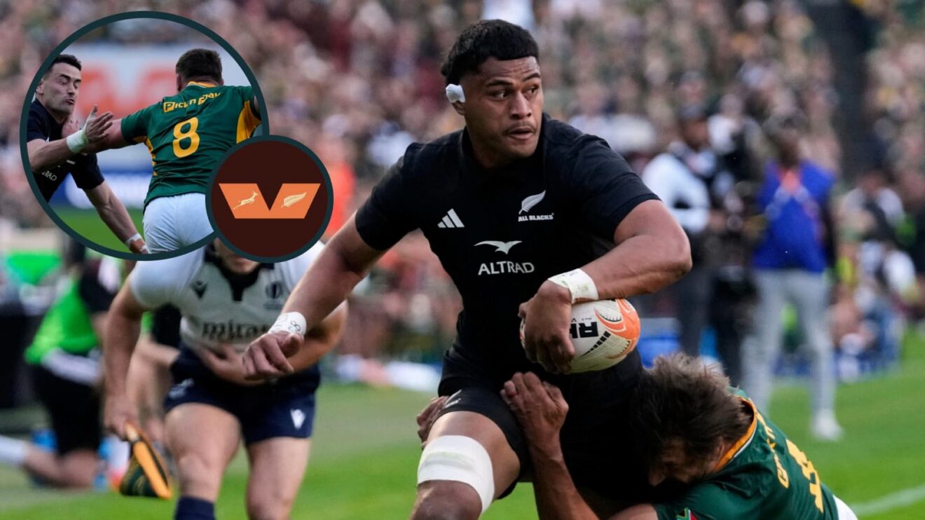 Tupou Vaa'i in action for All Blacks against Springboks.