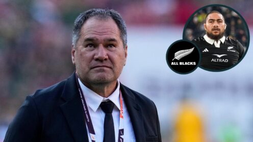 A two layered image of Dave Rennie and Ofa Tu’ungafasi