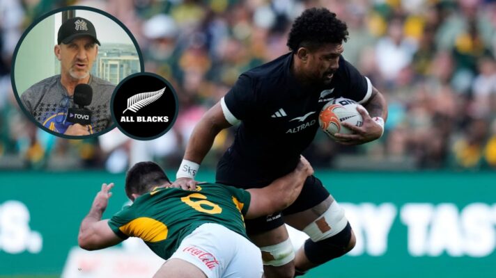 two layer image of the All Blacks