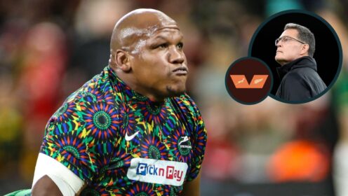 two layer image of springboks rugby