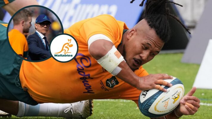 two layer image of Wallabies rugby